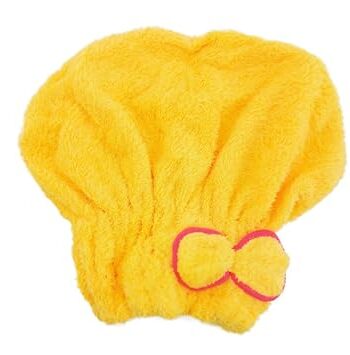Microfiber Hair Towel with Bowknot Detail