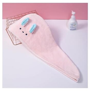 Hooded Microfiber Hair Drying Towel Wrap