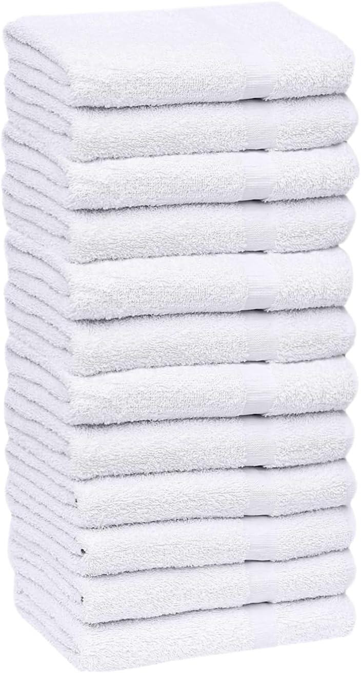 White Economy Hand Towels (12 pieces)