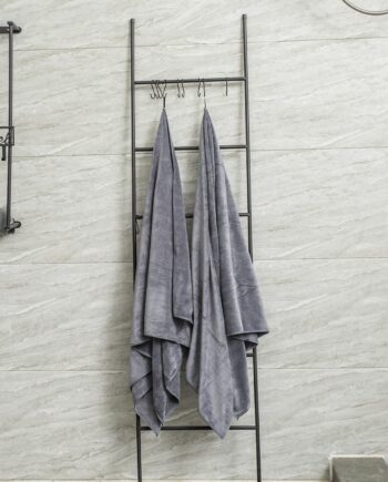 Gray multi-functional bath towel 6-piece set
