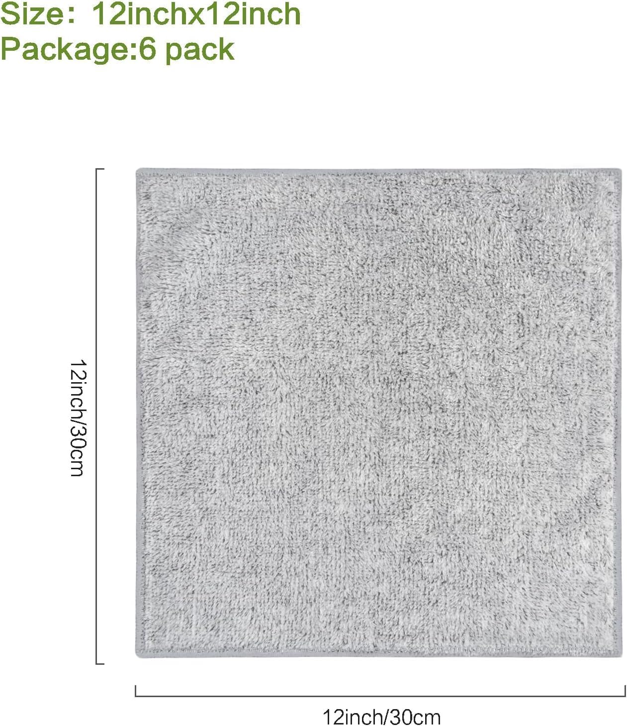 Gray Ultra-Soft Facial Towels (6 pieces)