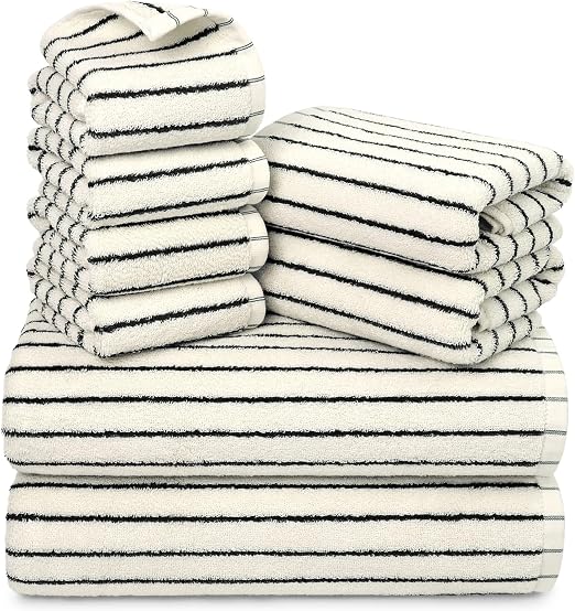 Soft Striped Absorbent Washcloths