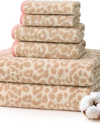 Leopard Print Absorbent Washcloths