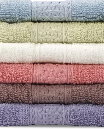 Colored Facial Towels (6 pieces)
