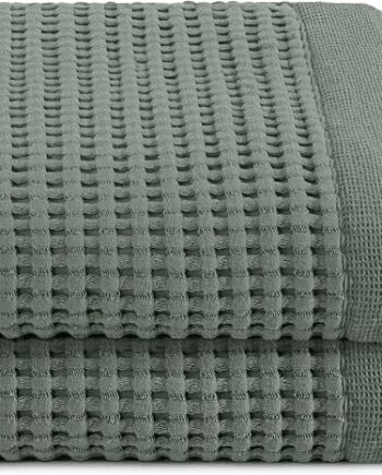 Waffle Weave Absorbent Bathroom Towels